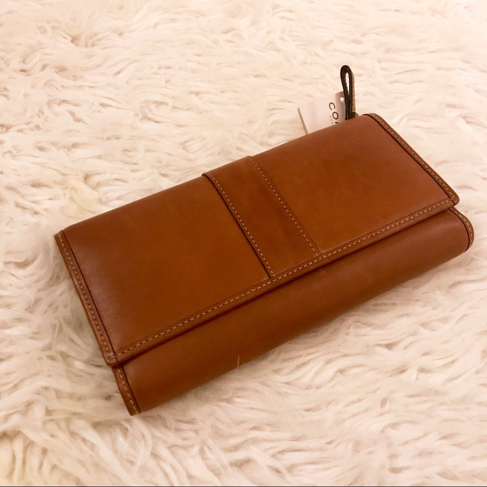 New leather Coach wallet with tags in camel - Picture 2 of 7